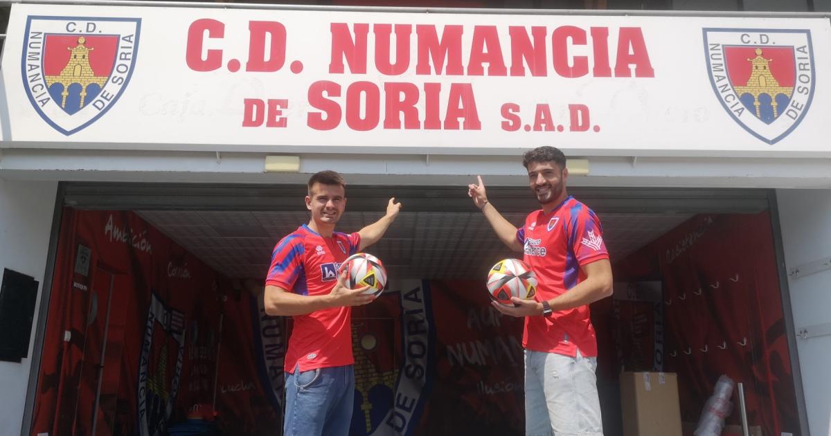 Fútbol Segunda Federación El Numancia presenta a Gexan y Jony