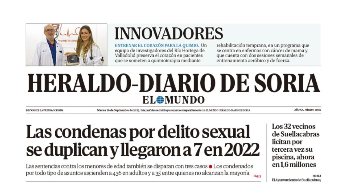 Portada De Heraldo-Diario De Soria De 26 De Septiembre De 2023