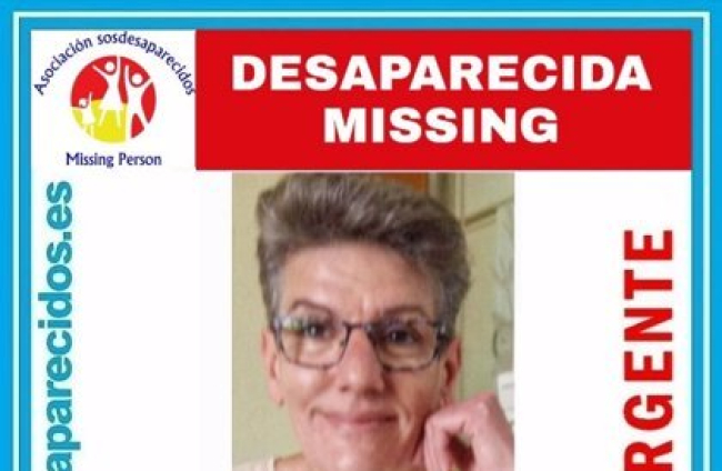 Cartel de SOS Desaparecidos solicitando información sobre Teresa Ariño. HDS