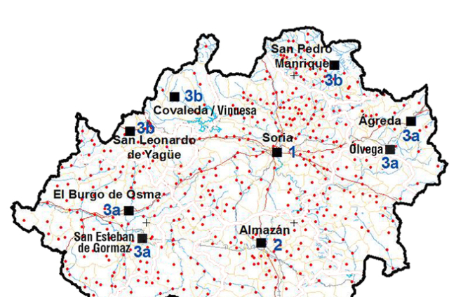 Arriba, mapa propuesta de la Diputación, abajo, propuesta de la Junta.
