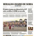 Portada de Heraldo-Diario de Soria de 3 de agosto de 2025