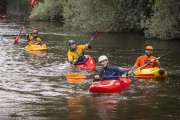 Los piraguistas en el Río Duero