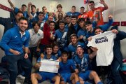 El Calasanz B celebra la clasificación para los cuartos de la Copa Diputación tras ganar a la Valeránica.