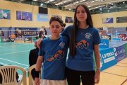 Los sorianos Aarón Barrera y Jimena Ayllón durante su participación en el Andalusian Spanish U15 Open.
