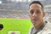 Álvaro Martín en el estadio de Lusail Stadium, escenario en el que España y Argentina debían haberse visto las caras el próximo día 27 y que deberá cambiar de escenario como consecuencia del conflicto bélico.
