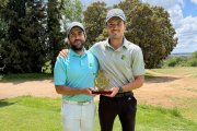 Los golfistas sorianos Daniel Berná y Raúl Pascual.