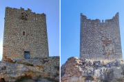 Vista frontal y posterior de la Torre de Moñux.-Ayto. de Moñux.