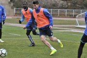 Pere Milla será uno de los efectivos que volverá al once del Numancia después de su suplencia el pasado domingo en Barcelona.-Valentín Guisande
