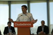 El líder de Ciudadanos, Albert Rivera, en un acto del partido.-DAVID CASTRO