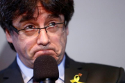 Carles Puigdemont, en una rueda de prensa en Berlín.-REUTERS