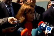 Soraya Sáenz de Santamaría anuncia que el Gobierno crea un gabinete de crisis.-RTVCYL