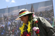 El presidente de Bolivia, Evo Morales, durante la inaugiración del museo que ensalza su figura en Orinoca (Bolivia).-REUTERS / DAVID MERCADO