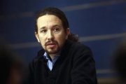 Pablo Iglesias durante una comparecencia de prensa en el Congreso.-REUTERS
