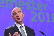 Rueda de prensa de Pierre Moscovici en Bruselas.-AFP/EMMANUEL DUNAND