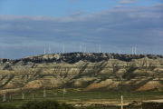 Parque de energía eólica en los Monegros, en la provincia de Zaragoza.-DANNY CAMINAL