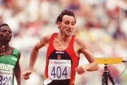 Fermín Cacho el día que logró el oro olímpico.-D.S.