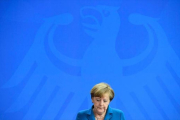 Angela Merkel, durante una comparecencia ante la prensa.-AFP / TOBIAS SCHWARZ