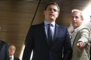 El presidente de Ciudadanos, Albert Rivera, este martes en el Congreso-DAVID CASTRO