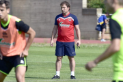 Arrasate en un entrenamiento de esta temporada.-Valentín Guisande