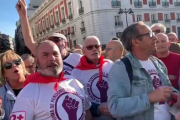 Manifestación de pensionistas en la Puerta del Sol de Madrid.-DAVID CASTRO