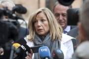 La vicepresidenta del Govern, Joana Ortega, tras asistir en Sant Feliu de Guíxols a la inauguración de una exposición.-Foto: ROBIN TOWNSEND / EFE