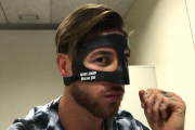 Sergio Ramos muestra su máscara protectora.-TWITTER