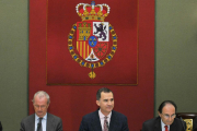 El rey Felipe VI preside en el Palacio Real de la Granja de San Ildefonso (Segovia) la reunión del Consejo Científico del Real Instituto Elcano.-ICAL