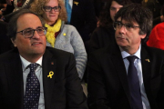 Quim Torra y Carles Puigdemont, el pasado 8 de diciembre en Bruselas.-ACN