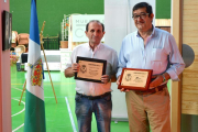 Teodoro de Miguel y Julio Santamaría, en el homenaje de Duruelo-D.S.