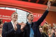 El presidente del Gobierno, Pedro Sánchez, en un mitin en Santander-EFE