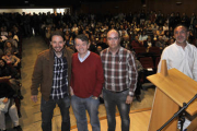 Iglesias, Romero, Vinuesa y Martínez Negredo, ayer, antes de comenzar la conferencia ‘El poder de la ciudadanía’ en la UVa. / VALENTÍN GUISANDE-