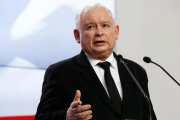 Kaczynski, durante la conferencia de prensa en la que hizo el anuncio.-/ KACPER PEMPEL