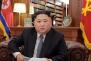 Kim Jong-un, antes del discurso de Año Nuevo del 2019.-AFP