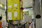 Satélite Cbers-4A creado de manera conjunta por Brasil y China.-