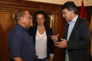 El presidente de la Diputación, Juan Martínez Majo, recibe a Nicolás Castellanos, presidente de la Fundación Hombres Nuevos, Premio Príncipe de Asturias y el Premio Castilla y León de las Humanidades-Ical