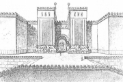 Recreación de la antigua ciudad amurallada de Dur Sharrukin.-