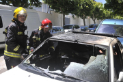 Estado en el que quedó el coche siniestrado.-Daniel Rodríguez