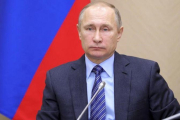 Putin durante una reunión de Gabinete, en la residencia de Novo-Ogaryovo, en las afueras de Rusia, el 17 de febrero.-AP / MIKHAIL KLIMENTYEV