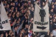 Una imagen de las pancartas sexistas.-