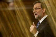 Mariano Rajoy durante el debate del estado de la nación.-Foto: JOSE LUIS ROCA