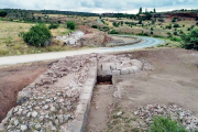 Tramo de muralla de Tiermes excavado. FOTOGRAFÍA DEL PROYECTO BÁSICO