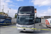 Un autobús de la empresa Transpaís donde secuestraron a 19 personas.-EL PERIÓDICO