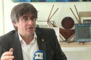 Declaraciones a EFE del expresidente de la Generalitat, Carles Puigdemont, en una entrevista en Waterloo.-EFE
