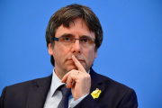 El expresidente de la Generalitat Carles Puigdemont, en Berlín, el pasado 25 de julio.-AFP / TOBIAS SCHWARZ