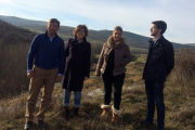 Martínez, Angulo, Marín y Cabezón en los terrenos sampedranos.-PP