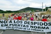 Movilización de trabajadores en San Leonardo.-LUIS ÁNGEL TEJEDOR