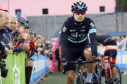 Mikel Landa, en el Giro.-AFP