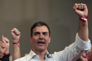 Pedro Sánchez, durante un acto con militantes en Granada, el pasado sábado.-PEPE TORRES