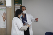 Personal sanitario en una instalación soriana. MARIO TEJEDOR