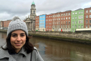 Alba en la zona del río Liffey, en Dublín.-